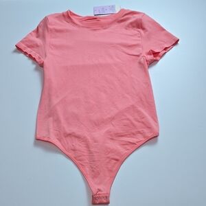 3/$15 Wild Fable - Junior's Pink Short Sleeve Seamless Bodysuit Size Medium